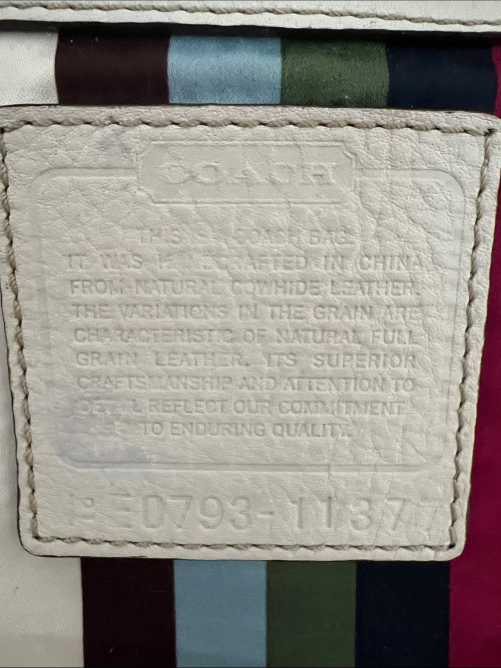 Rare Sample Coach Legacy Thompson Slim Tote Cream - Picture 14 of 16